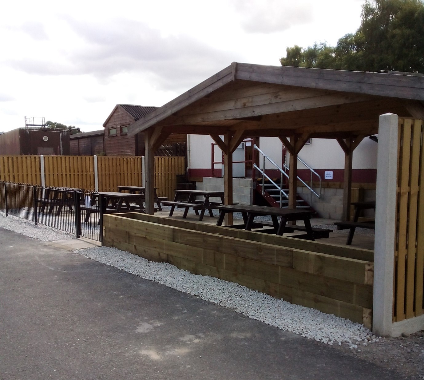 August 25th 2024 Rowsley outdoor eating area